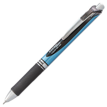 Pentel® Energel Rtx Gel Pen, Retractable, Fine 0.5 Mm Needle Tip, Black Ink, Silver-black Barrel freeshipping - TVN Wholesale